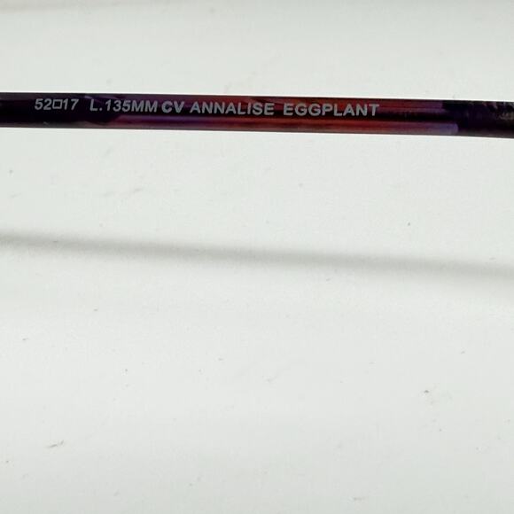 BCBGMAXAZRIA Annalise Eggplant Eyeglasses Frame 52-17-135mm B39mm H20668 - Picture 6 of 7